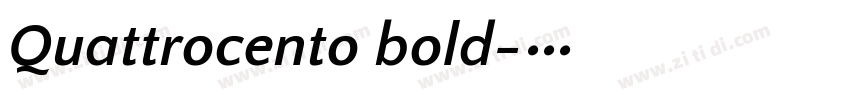 Quattrocento bold字体转换 Quattrocento bold字体转换